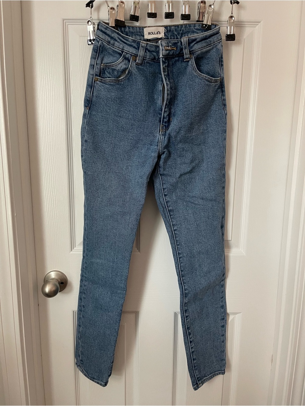 ROLLA'S Medium Blue High-Rise Skinny Jeans